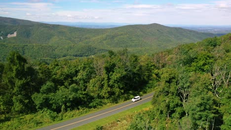 beautiful aerial over the blue ridge parkway appalachia, tennessee, virginia, north carolina or georgia