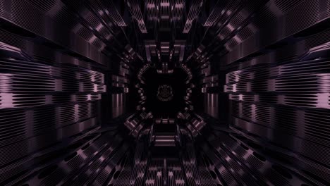 diseño de marco de alambre atmosférico corredor de túnel con luces y sombras ilustración 3d en vivo papel tapiz fondo de movimiento muestras visuales vj bucle