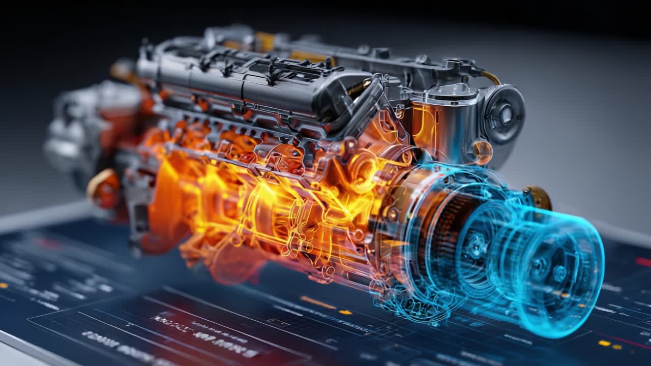 Revolutionary Engine Design Showcasing Advanced Technology and Transparent Components for Optimized Performance in Modern Mechanics