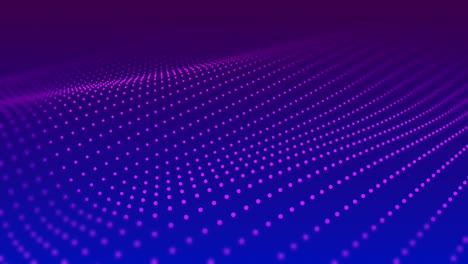 ondas de puntos ondulando sobre un fondo púrpura