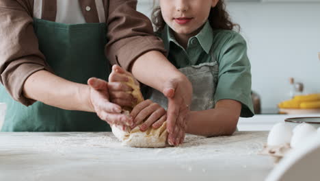 grandma and girl baking