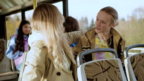 young man in the bus