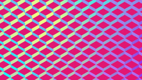 malla colorida en forma de diamante en rosa