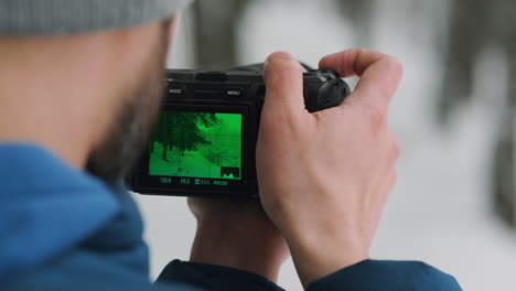 fotógrafo en la nieve