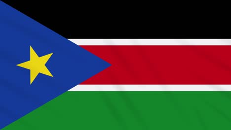 south sudan flag waving cloth, background loop