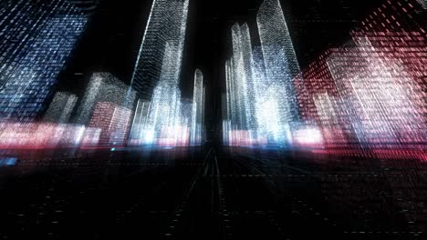 digital city, abstract tech animation