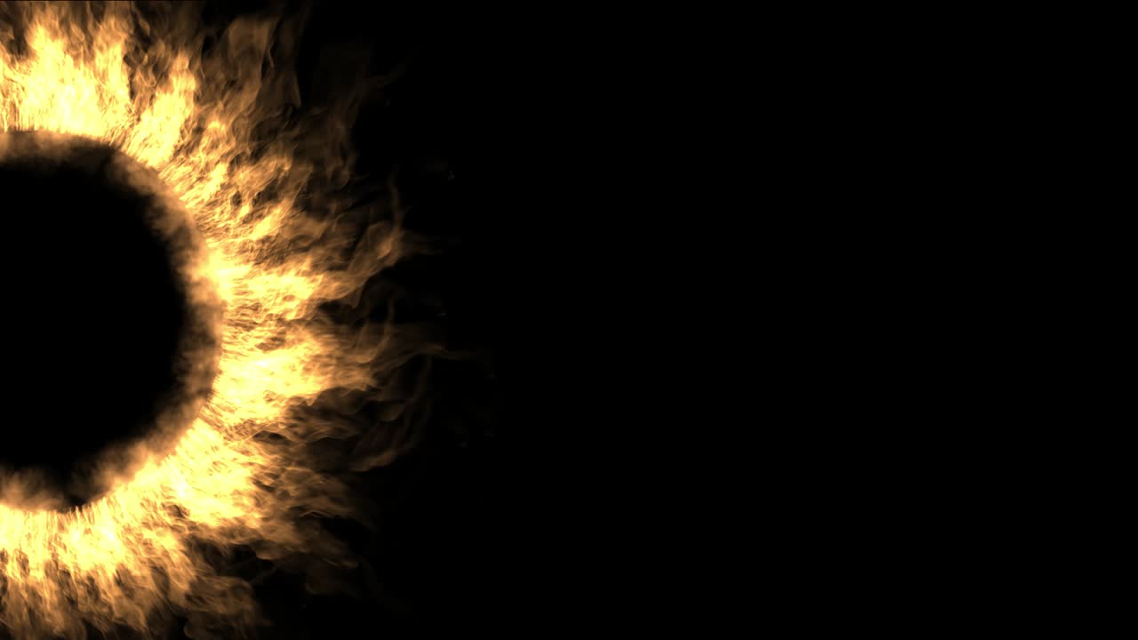 luz del sol fuego abstracto corona llama 4k