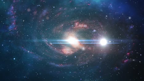 vista de la galaxia de la vía láctea que reside y gira en el universo