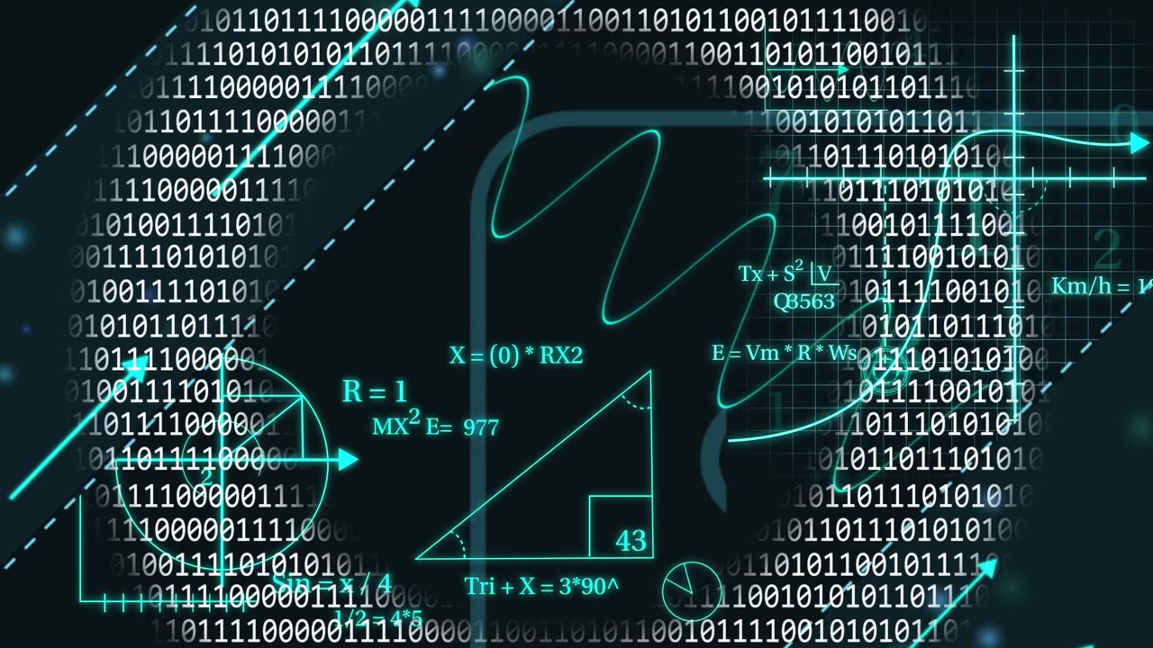 On start teal cluster sweeping binary ring, plotting curve, updating counter, showing data metrics