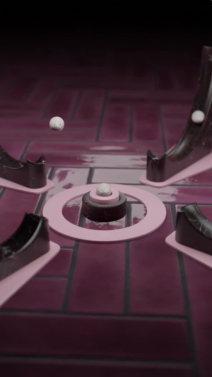 composición geométrica abstracta con bolas