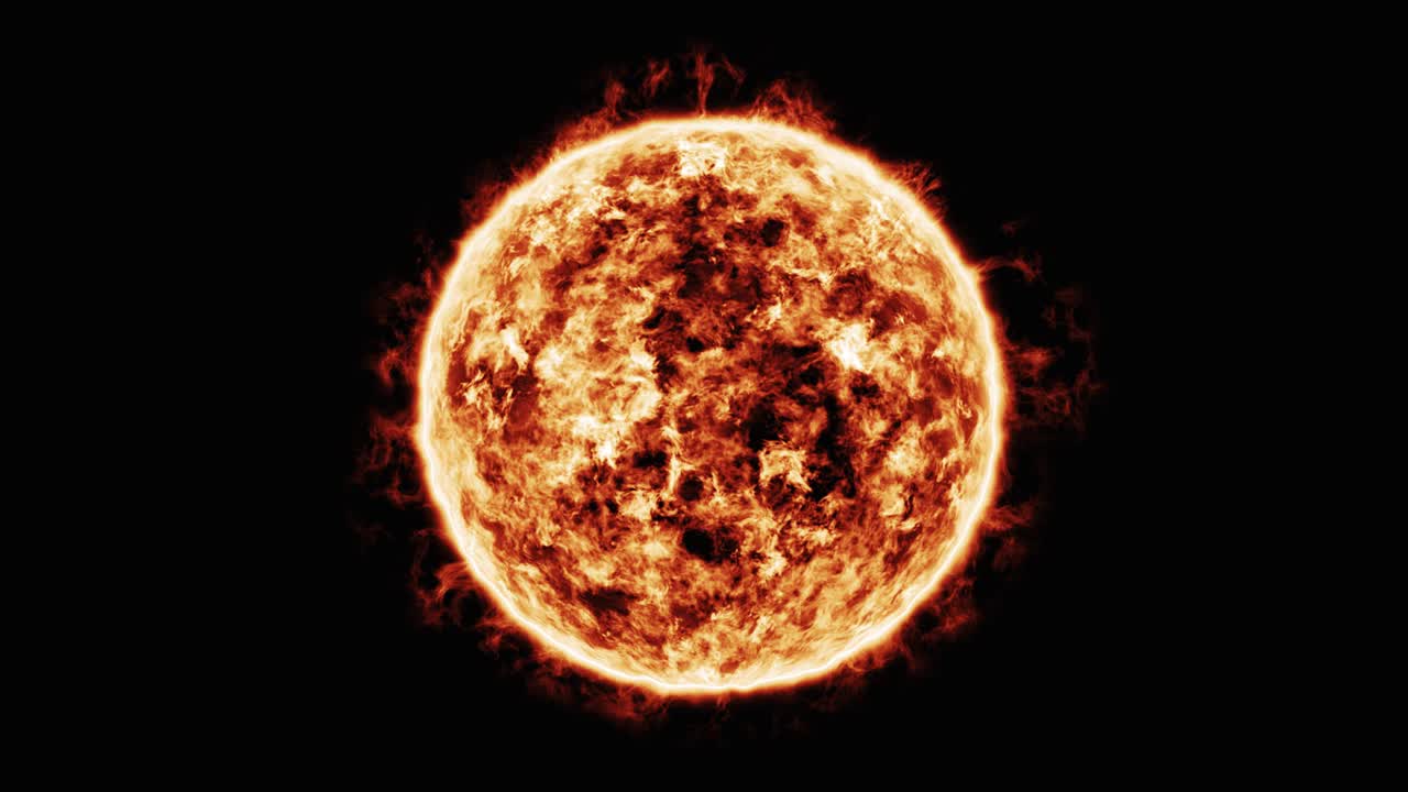 el sol está ardiendo en las llamas en el espacio exterior en resolución 4k.