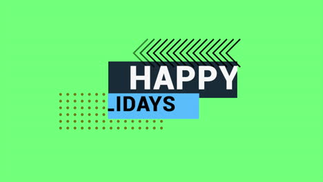 saludos alegres de vacaciones abrazados por un fondo verde vibrante