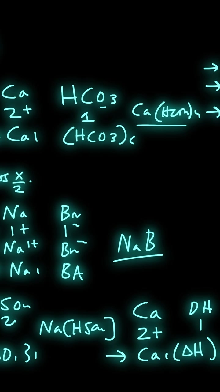 Animation of mathematical formulae and scientific data processing over black background