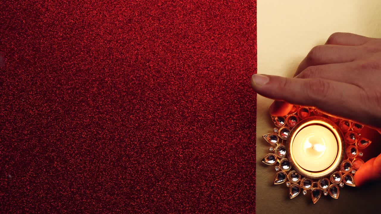 closeup de velas de cera diya para el evento de celebración de la fiesta del festival de diwali