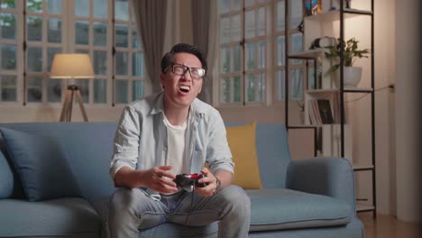 frustrated guy gamer athlete lost in video game
