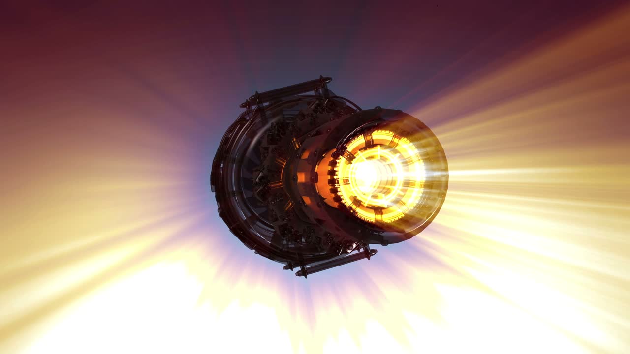 Loop Rotate Jet Engine Turbine