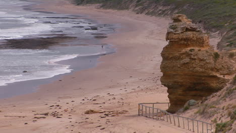 A-Person-Walks-Along-A-Lonely-But-Scenic-Beach-1