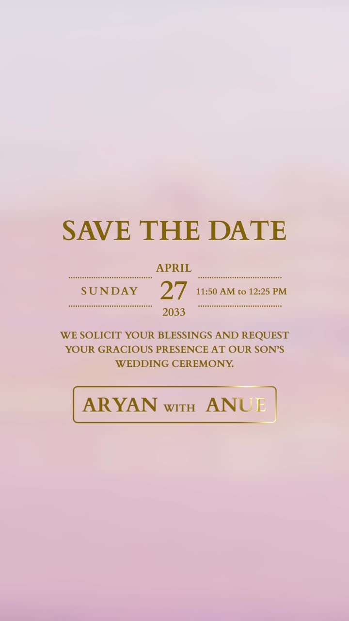 Wedding Invitation and Blessing Ceremony