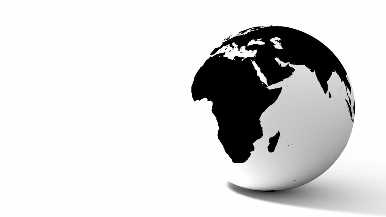 4k tierra derecha negro blanco girar