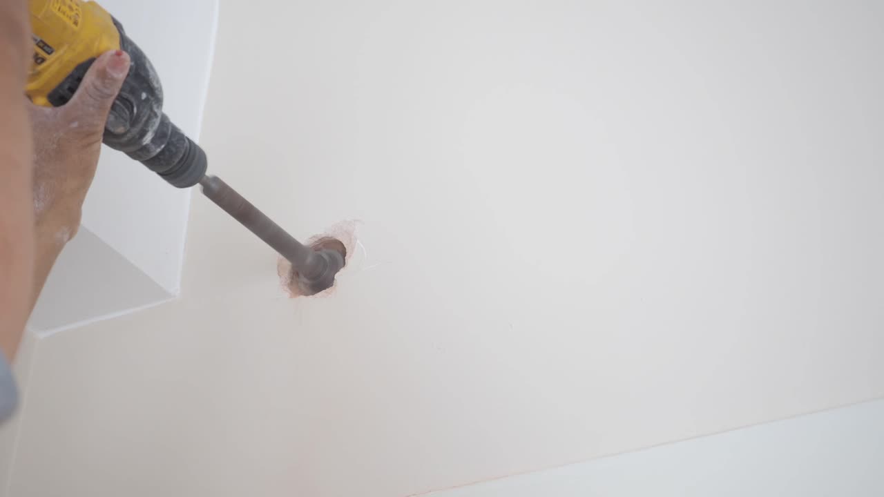 Drilling a hole in the wall