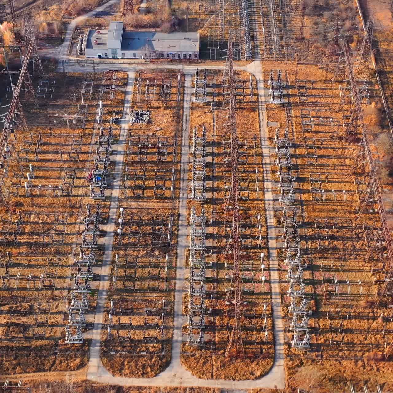 Main electrical wiring. Electrical wiring near power plant