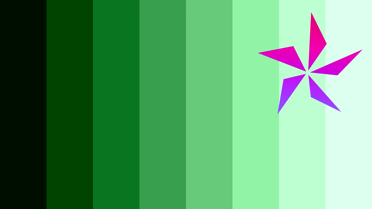 diseño gráfico que gira en el lado derecho de arriba hacia abajo cambiando de color.