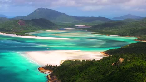 aerial view of whitehaven beach, hill inlet, whitsunday islands, australia