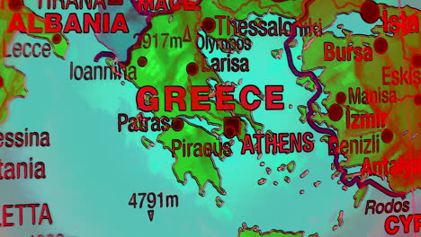 political map of greece and neighboring countries
