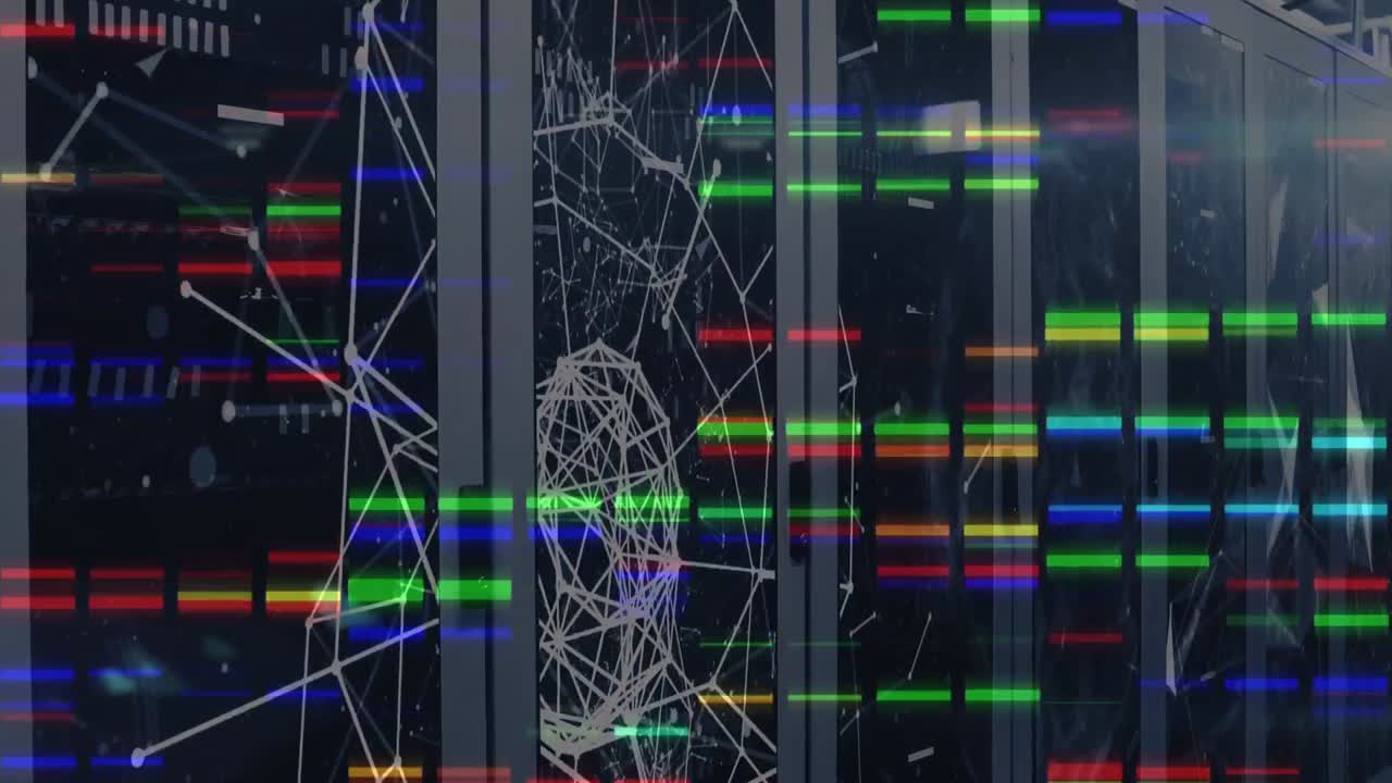 데이터 처리 및 서버를 통한 연결의 애니메이션