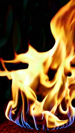 abstract blue and orange flames