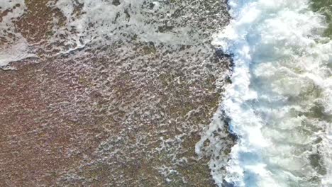 Aerial-aerial-images-of-Malgrat-de-Mar-beach-on-the-Costa-Brava-fluid-and-slow-movements-Mataró-Arenys-de-Mar-beaches-European-tourism