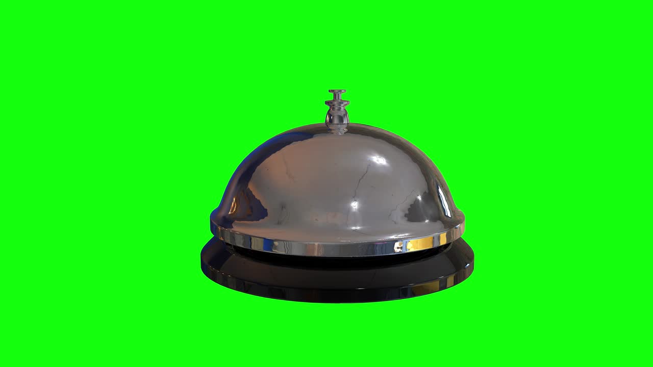 8 애니메이션 3d 호텔 리셉션 데스크 벨 서비스 녹색 화면 크로마 키