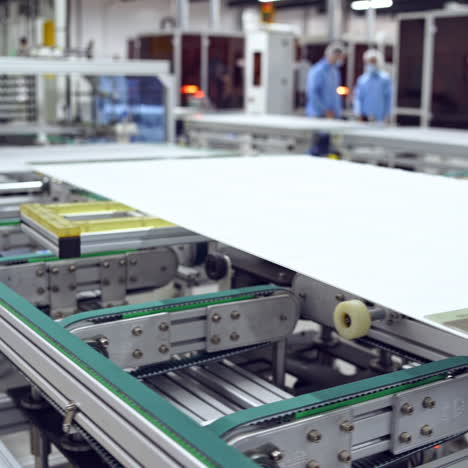 production of solar panels. modernized factory of making new energy solar cells. innovation technology concept.