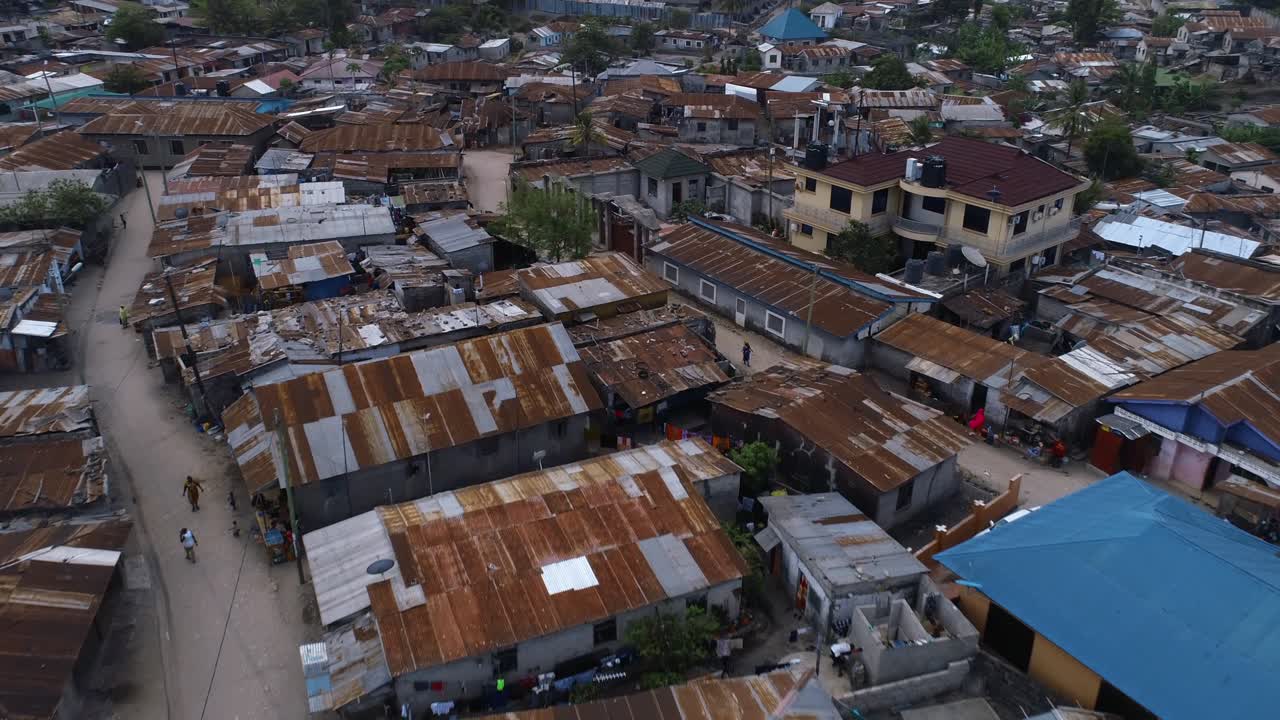 다르에스살람 시의 농촌 주거 지역 조감도