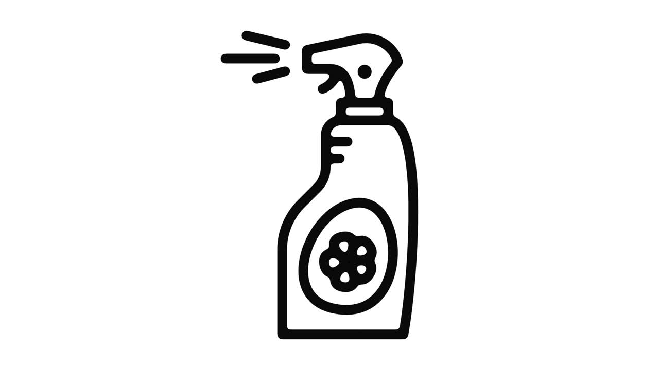 청소 라인 모션 그래픽