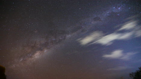 time-lapse de la galaxia de la vía láctea desde el oeste de australia