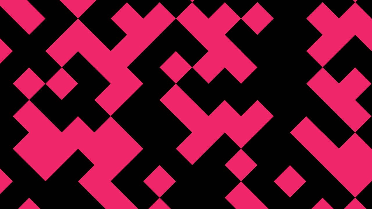 Pola Pixel Geometris Merah Muda Dinamis yang Berkembang