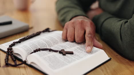 elderly man reading the bible