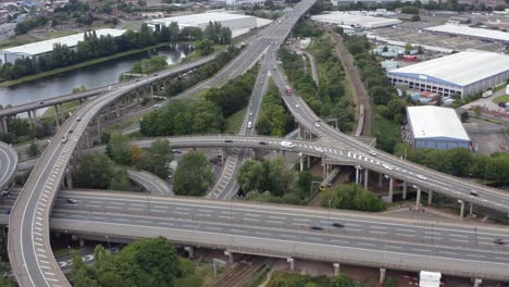 drone shot orbiting spaghetti junction 02