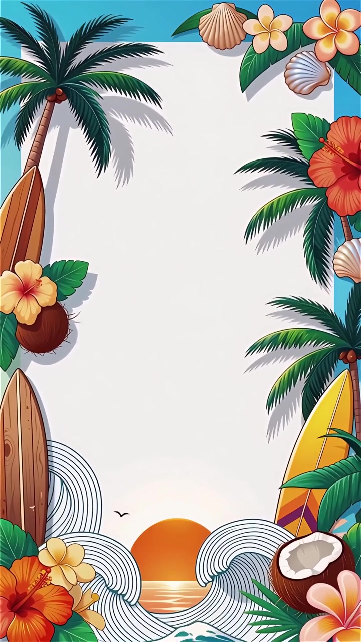Tropical Summer Background Animation 4K