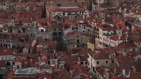 aerial view of venice, italy: a city of red roofs