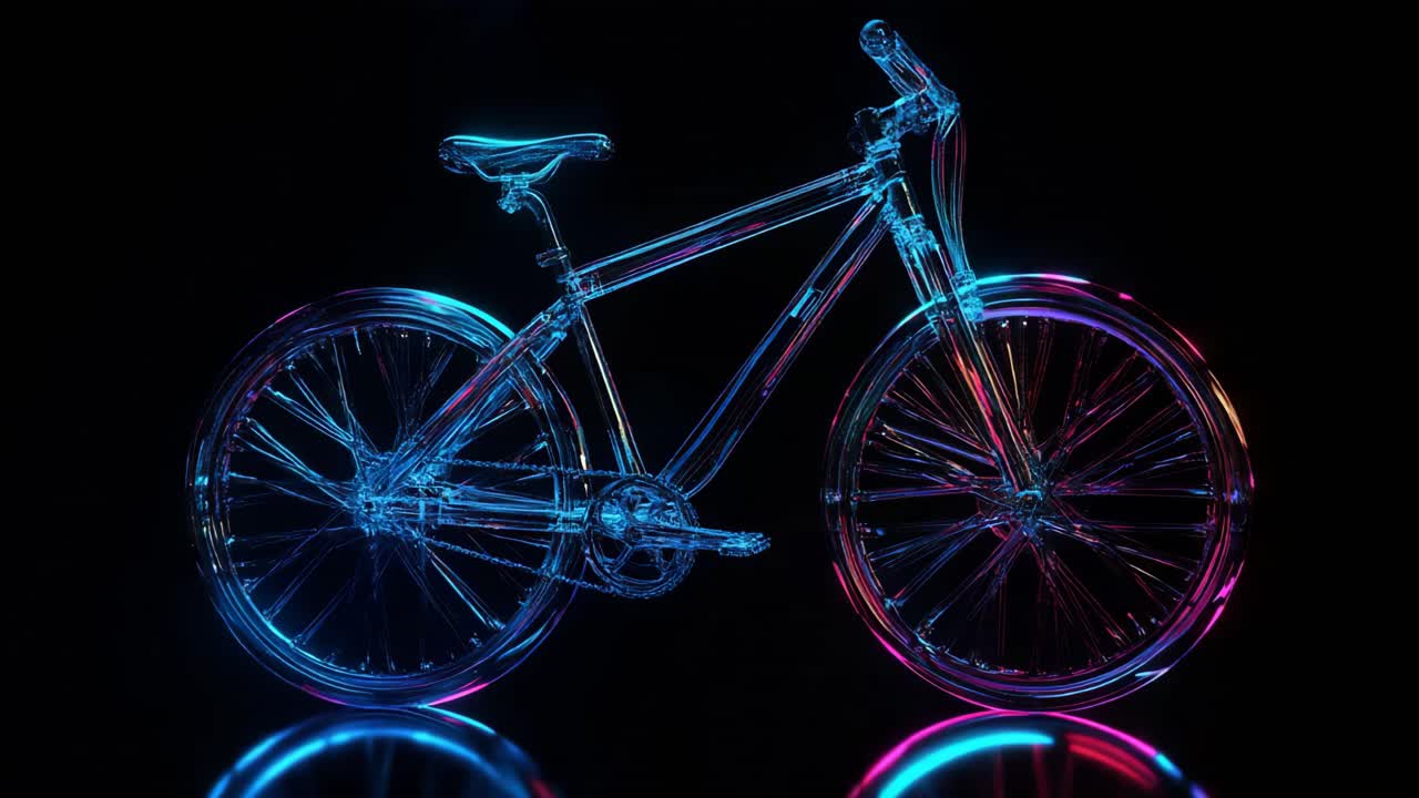 Neon Transparent Bicycle