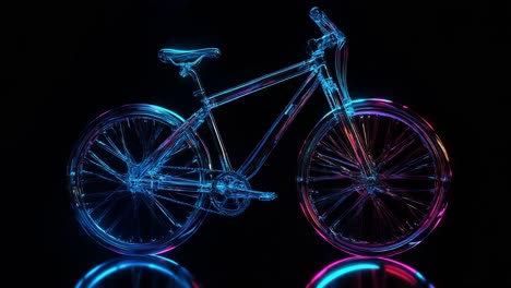 neon transparent bicycle