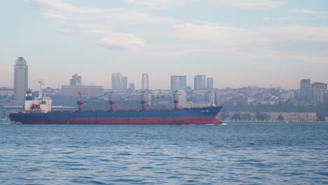 cargo ship in istanbul harbor