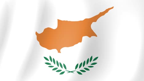 animation of cyprus flag waving in the wind