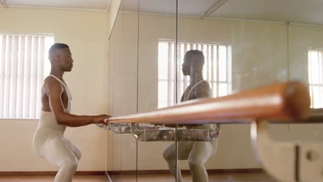 male ballet dancer dancing in the studio 4k