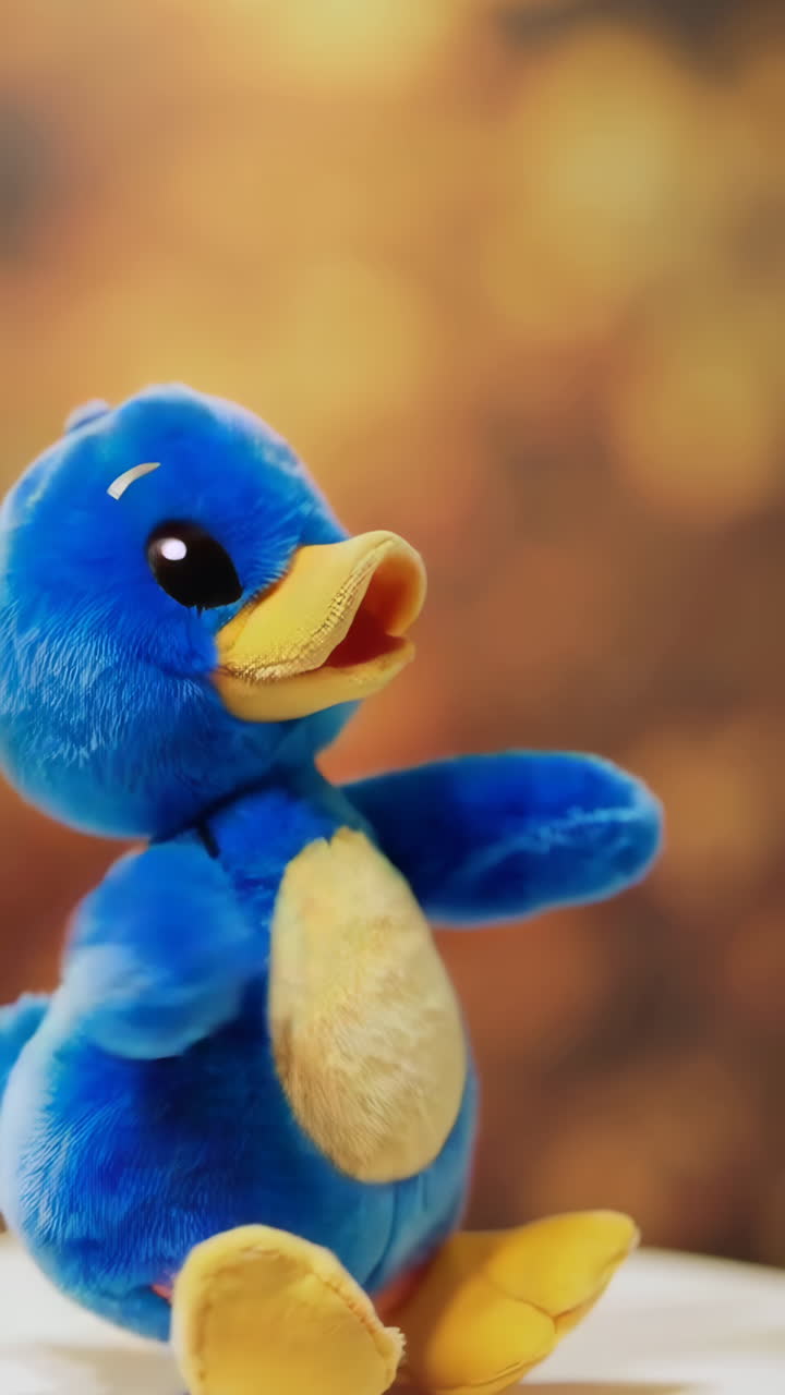 Blue Plush Duck Toy