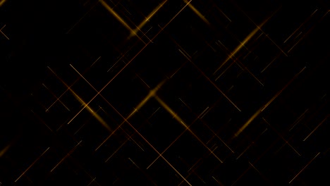 golden shiny lines on black background video animation