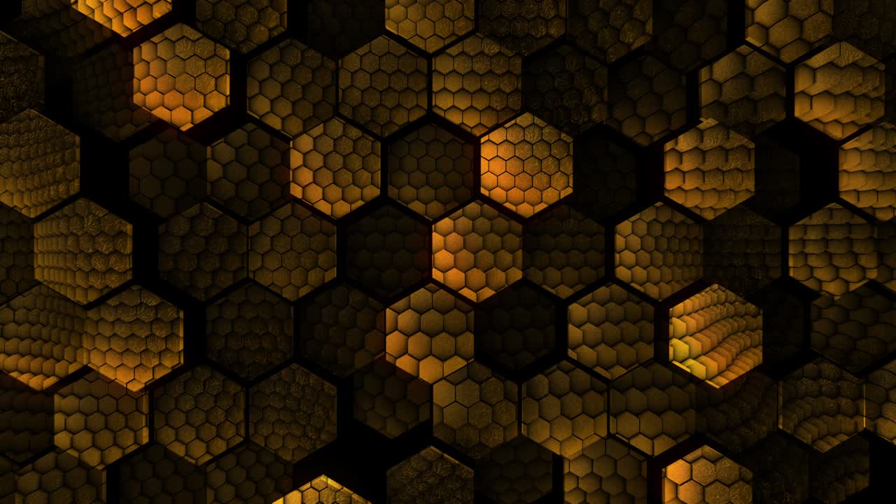 animación hexagonal abstracta patrón multicolor concepto suave de 4k