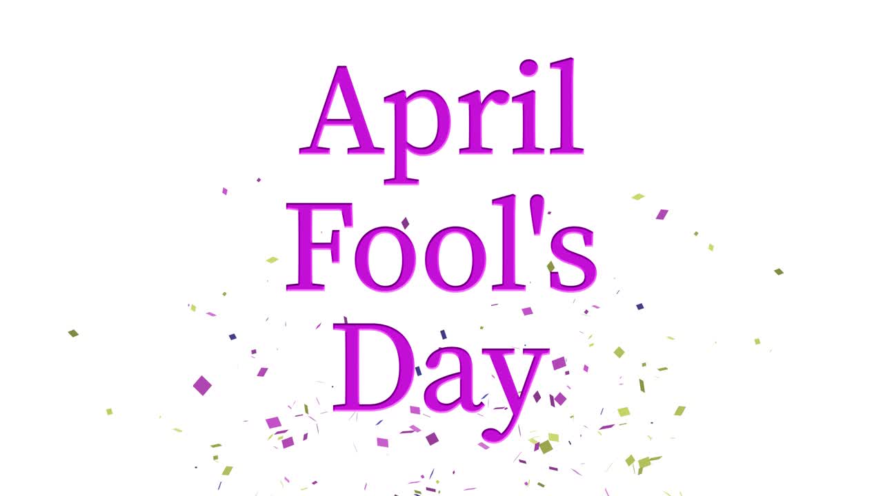 April Fool's English Message Text Animation Motion Graphics